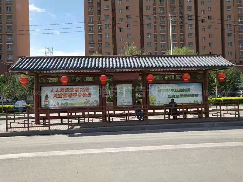 仿古候車亭廠家現(xiàn)場(chǎng)安裝案例